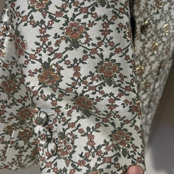 SEZANE brocade Gustav blazer in stunning gold lurex flower print - Picture 5 of 14